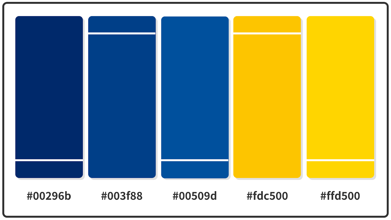 Cyber Yellow + Royal Dark Blue Color Palette