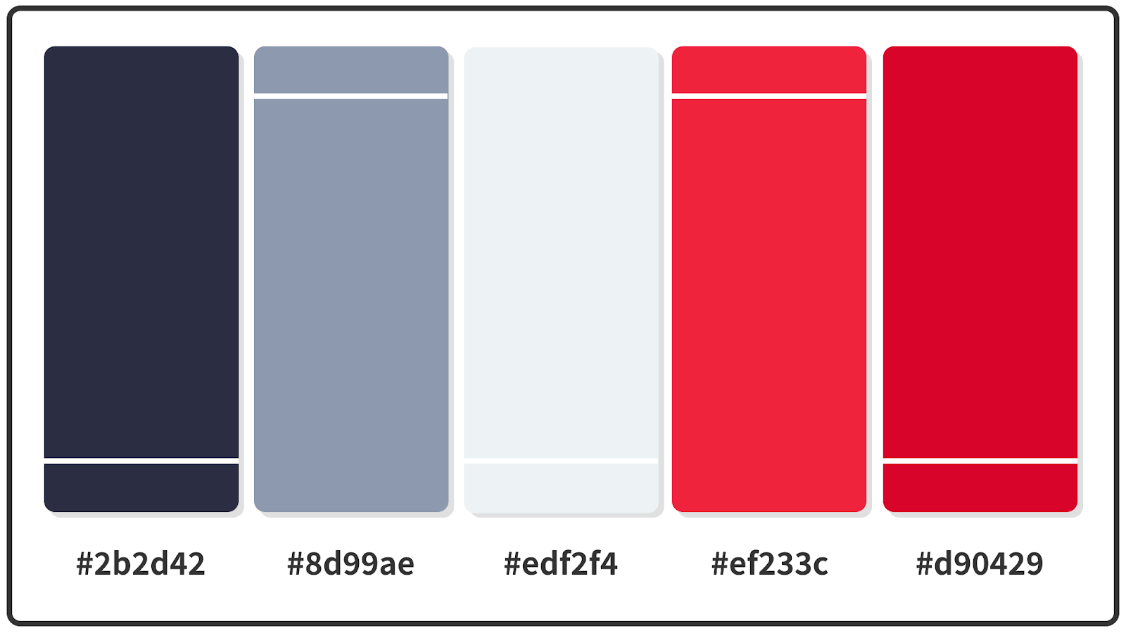 Imperial Red + Space Cadet Blue Color Palette