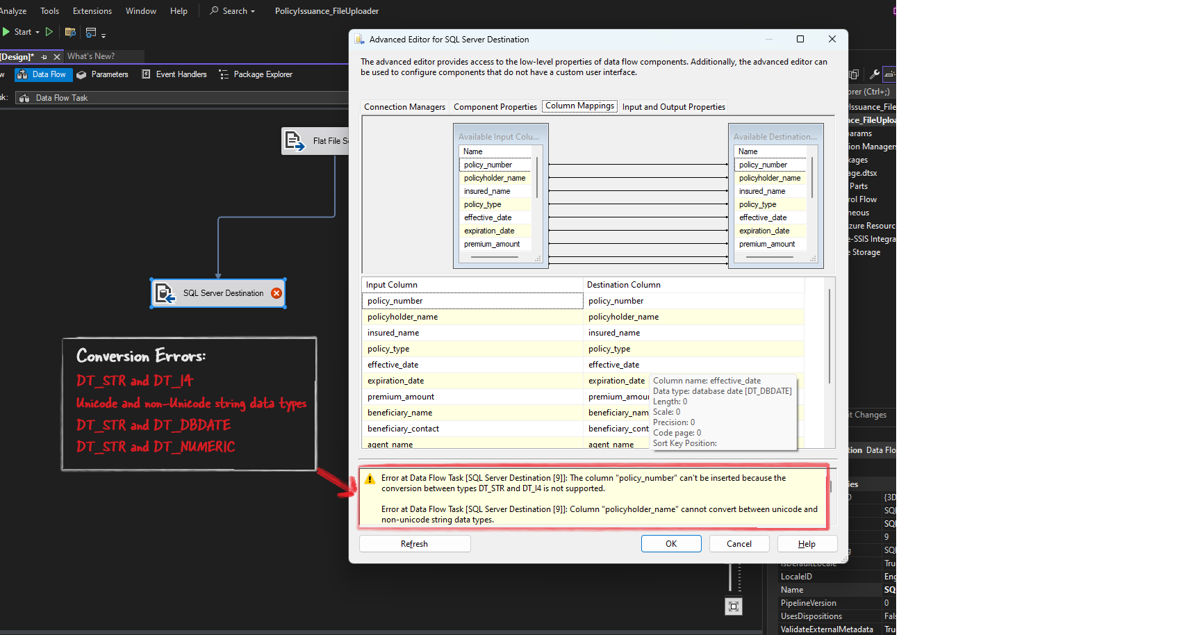 Data Conversion Error